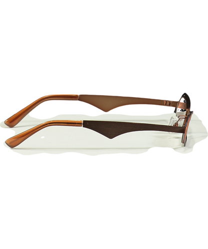 SNAKE1NTHE3Y3 Brown Luna Edge Sunglasses In Bronze One Size