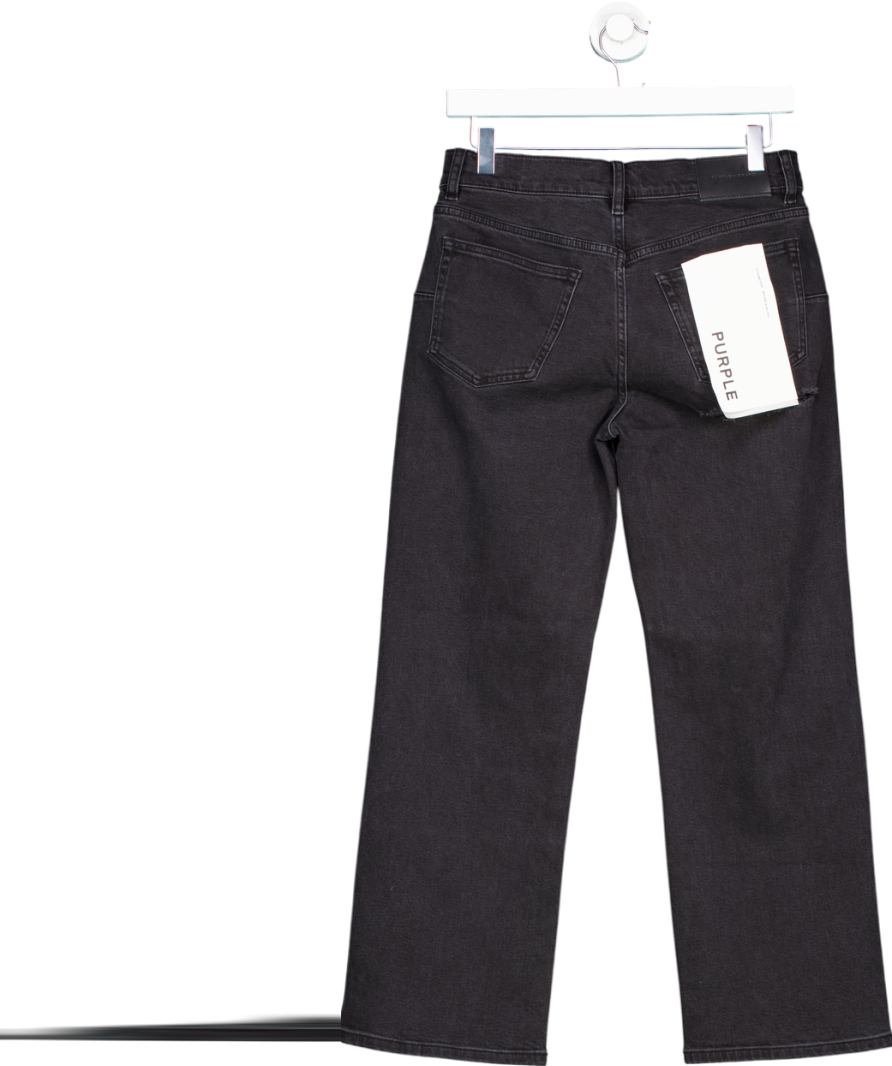 purple Black Slim Mid Rise Slight Crop UK W26