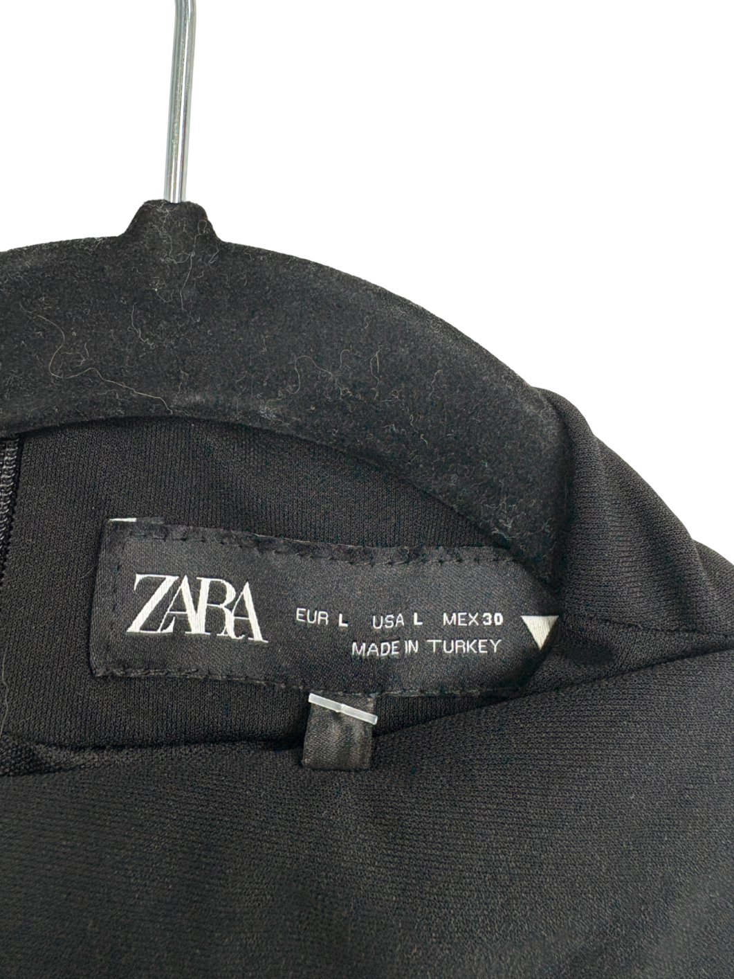 ZARA Black Ruched Midi Dress UK L