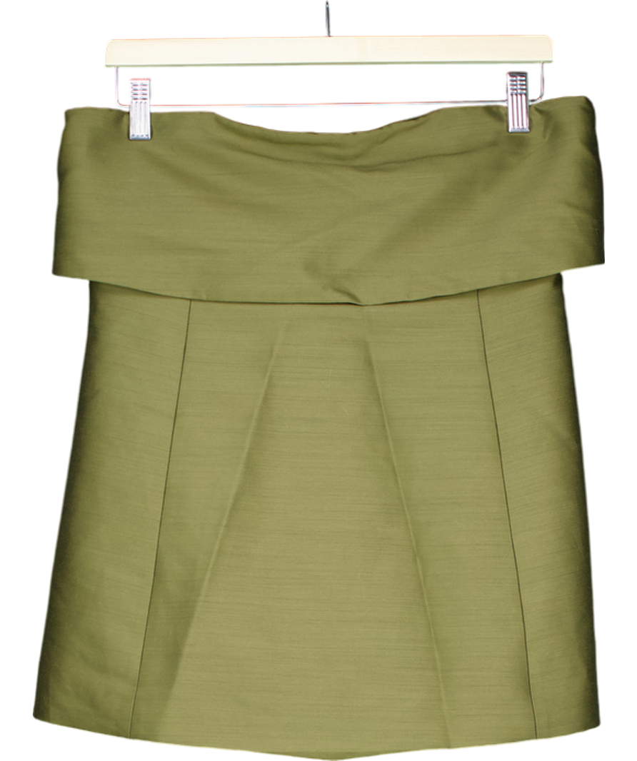 Totême Green Strapless Sateen Top UK 12