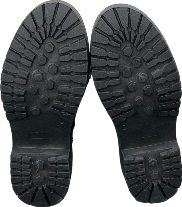 Be You Black Long Lace Up Biker Boots UK 7 EU 40 👠