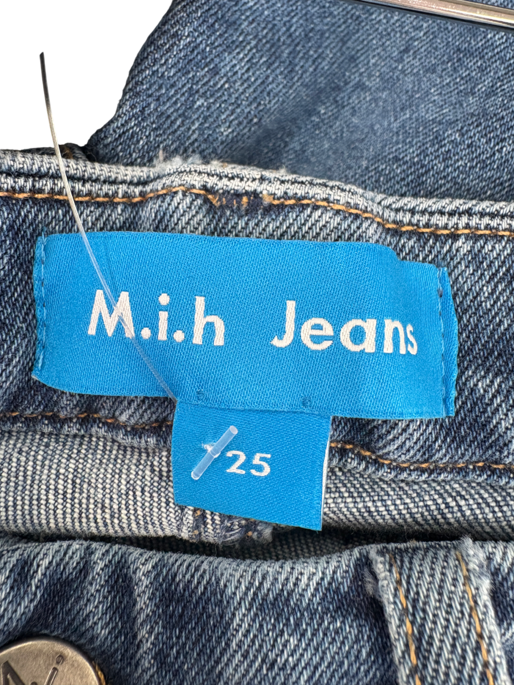 MIH Jeans Blue Marty High Rise Cropped Flare Jeans W25