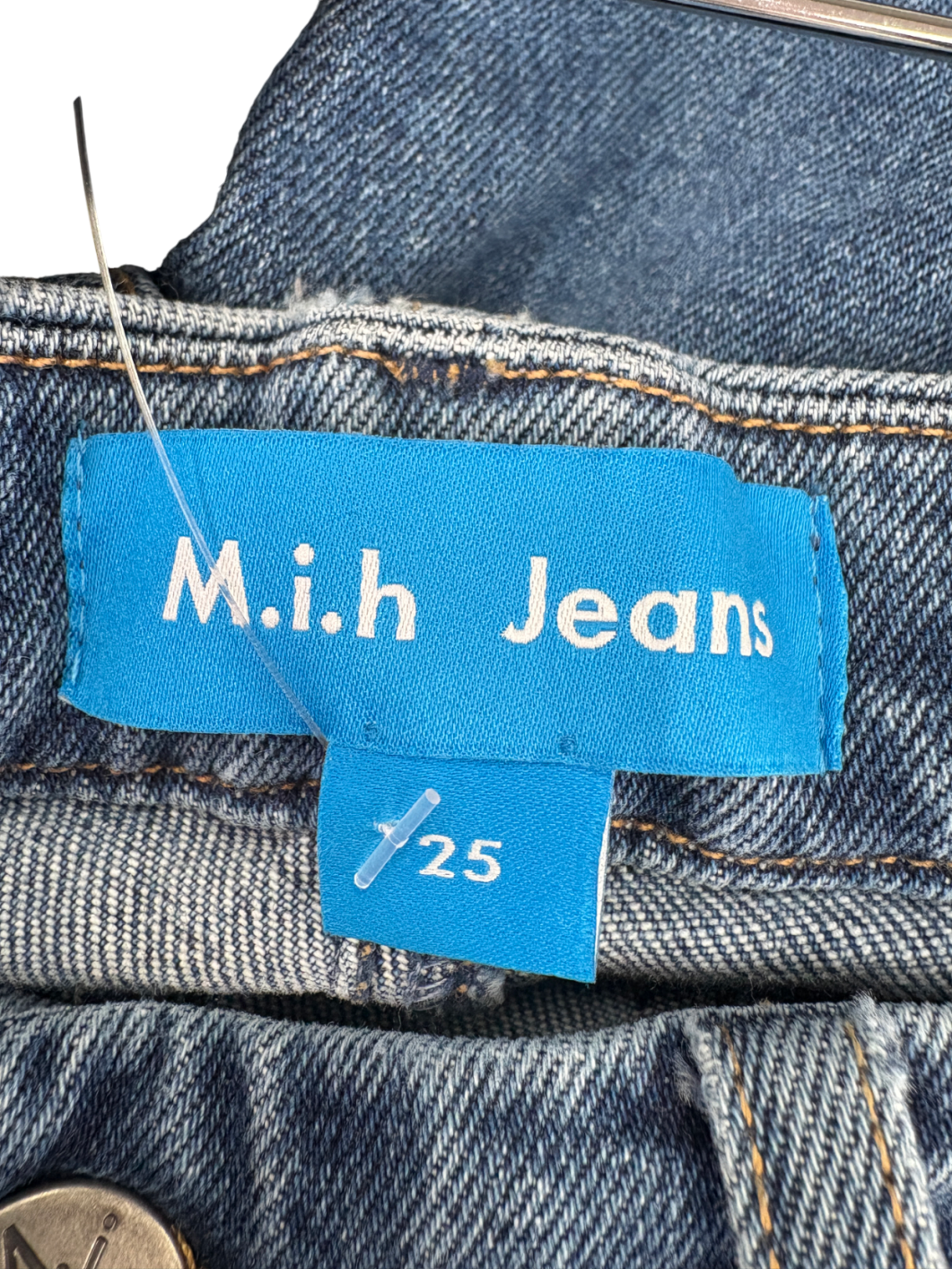 MIH Jeans Blue Marty High Rise Cropped Flare Jeans W25