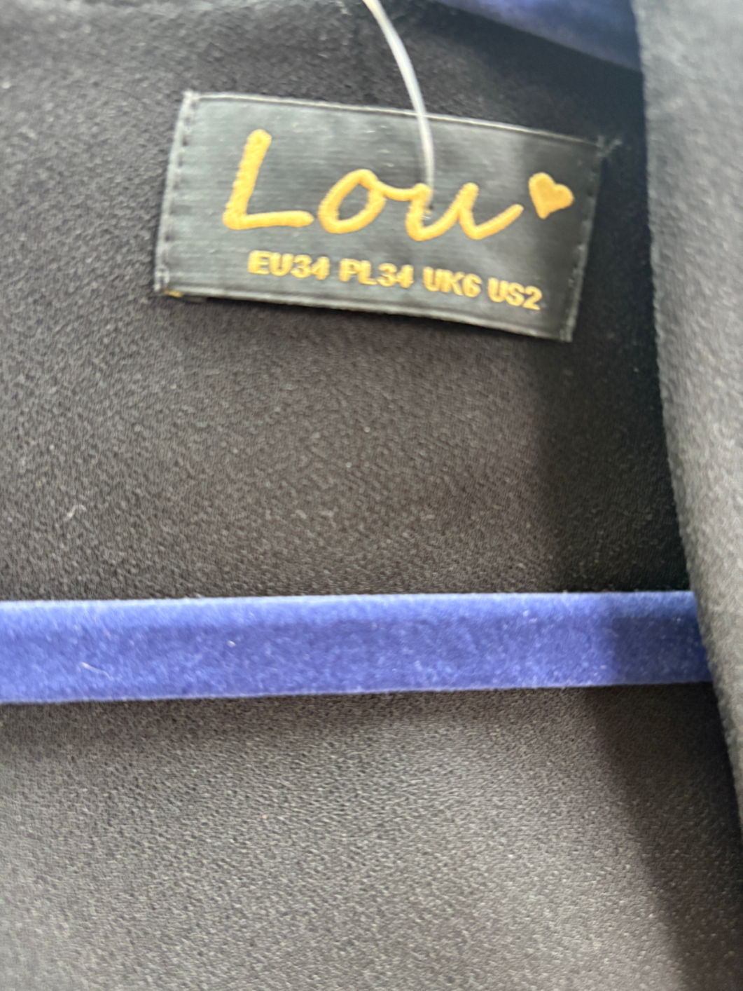 Lou Black Janelle Fancy Neckline Mini Dress UK 6