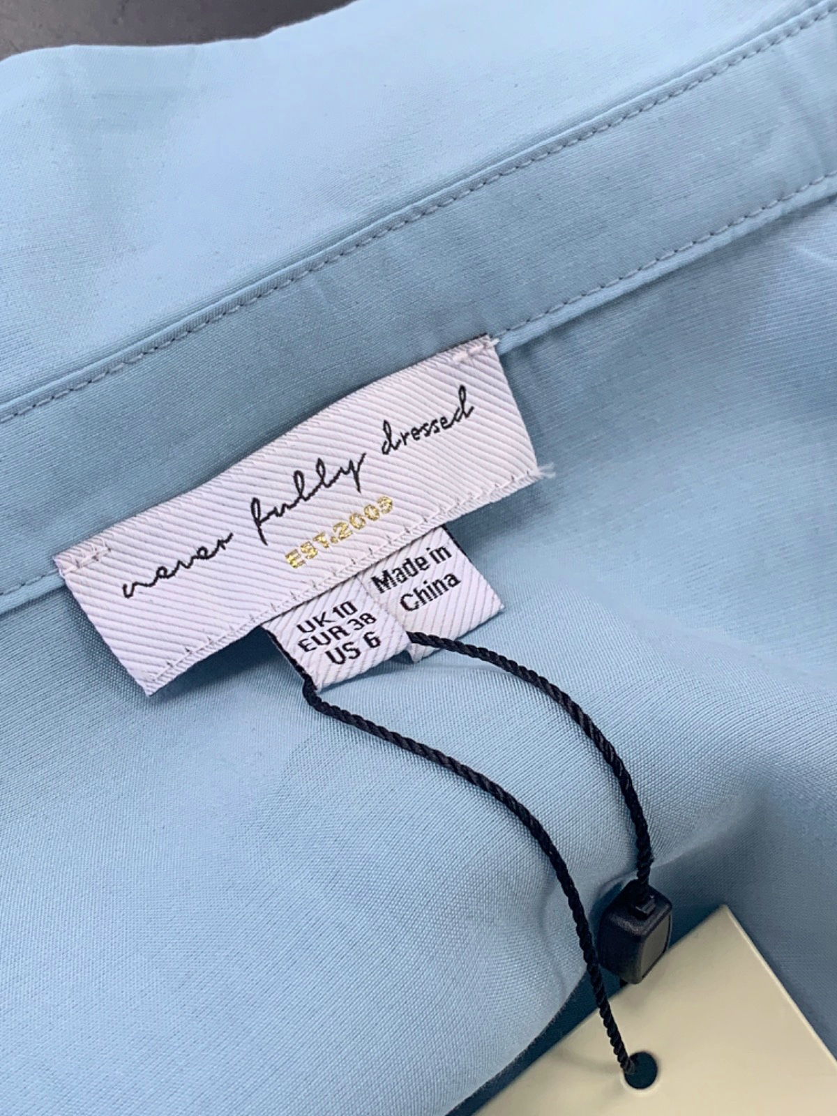 Never Fully Dressed Blue Button-Up Shirt UK 10