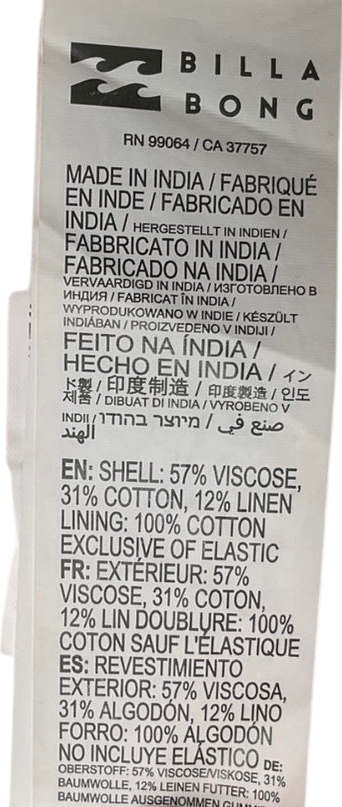 Billabong Yellow It's Now Cool Lima UK S