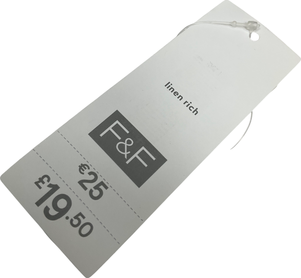 F&F White Linen Rich Short Sleeve Shirt UK 18