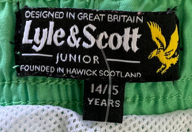 lyle & scott Green Classic Swim Shorts 14 Years