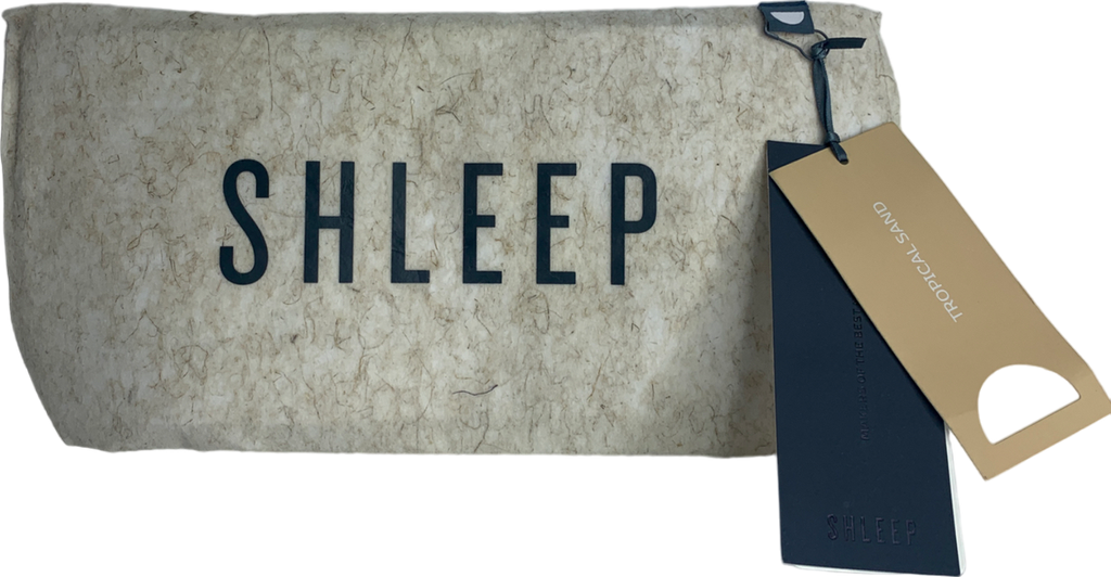 shleep Beige Knitted Sleep Mask One Size