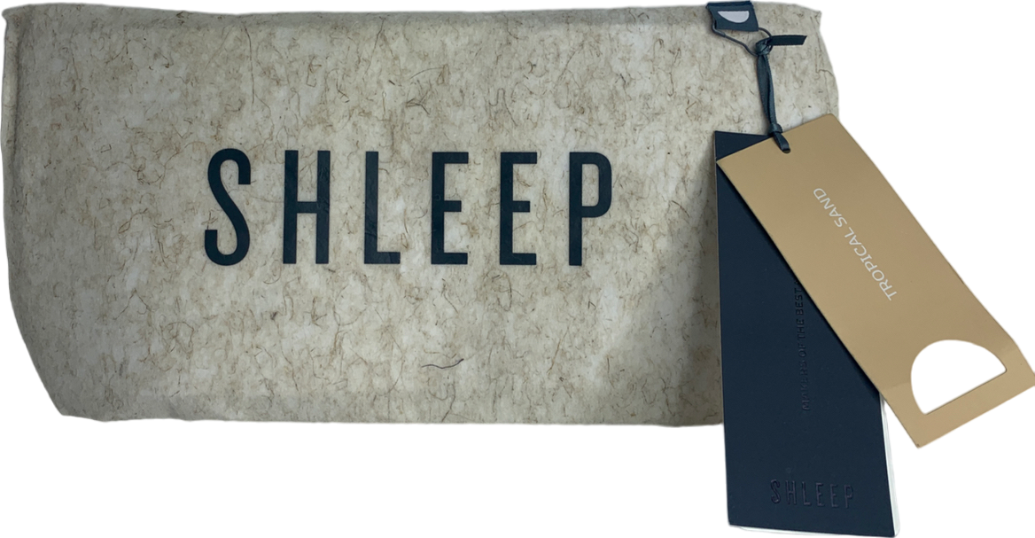 shleep Beige Knitted Sleep Mask One Size