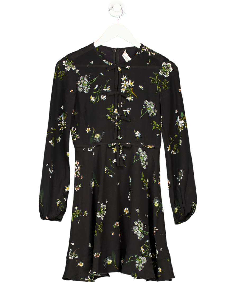 Red Valentino Black Sheer Floral Mini Dress UK XS/S