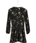Red Valentino Black Sheer Floral Mini Dress UK XS/S