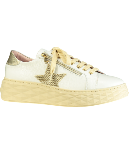 Sole Bliss White Petra Leather & Raffia Trainers UK 7 EU 40 👠