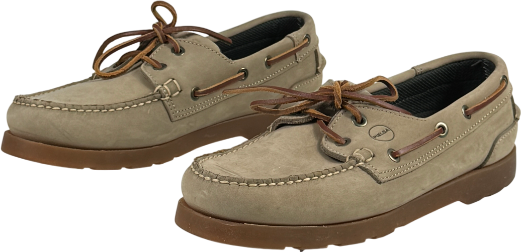 PIELSA Beige Leather Boat Deck Shoes UK 9 EU 43 👞