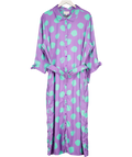 Dancing Leopard Dove Dress In Purple And Mint Green UK 24
