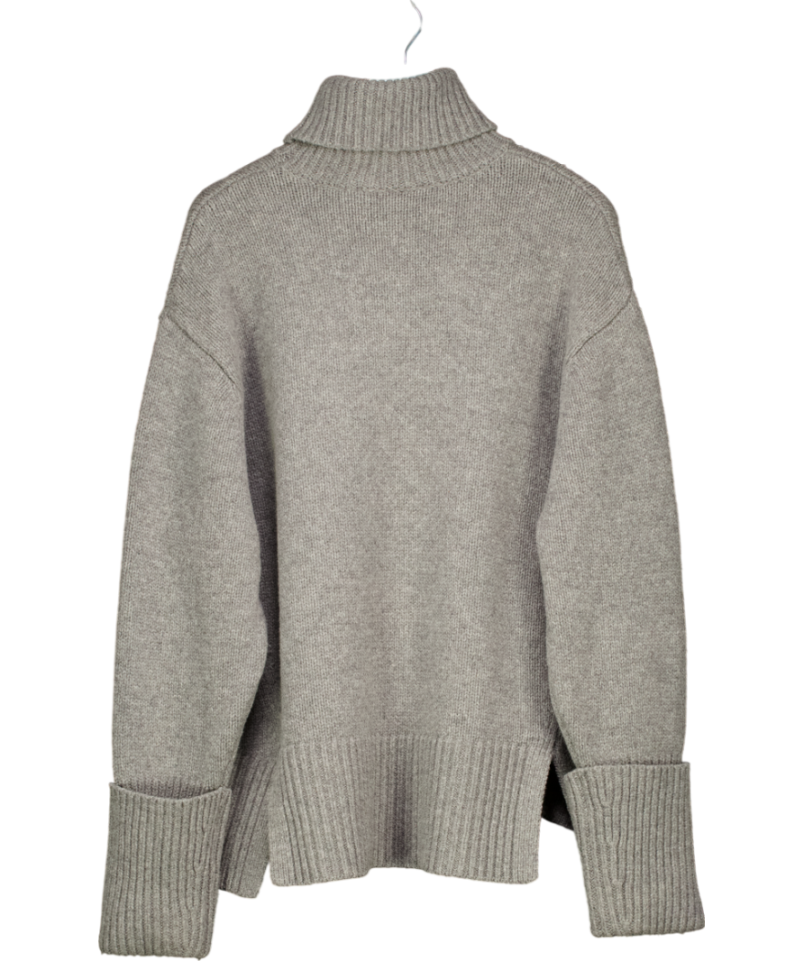 AXEL ARIGATO Grey Axel Arigato Merino Wool Roll Neck Oversize Jumper UK S