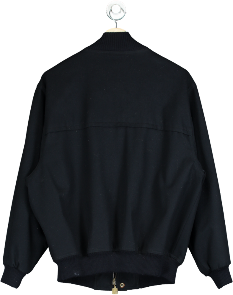 Paul & Shark Black Wool Blend Bomber Jacket UK XL