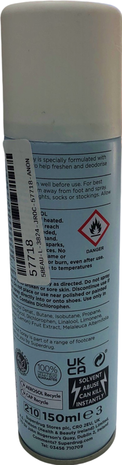 Superdrug Deodorant Foot Spray With Lemon and Tea Tree 150ml