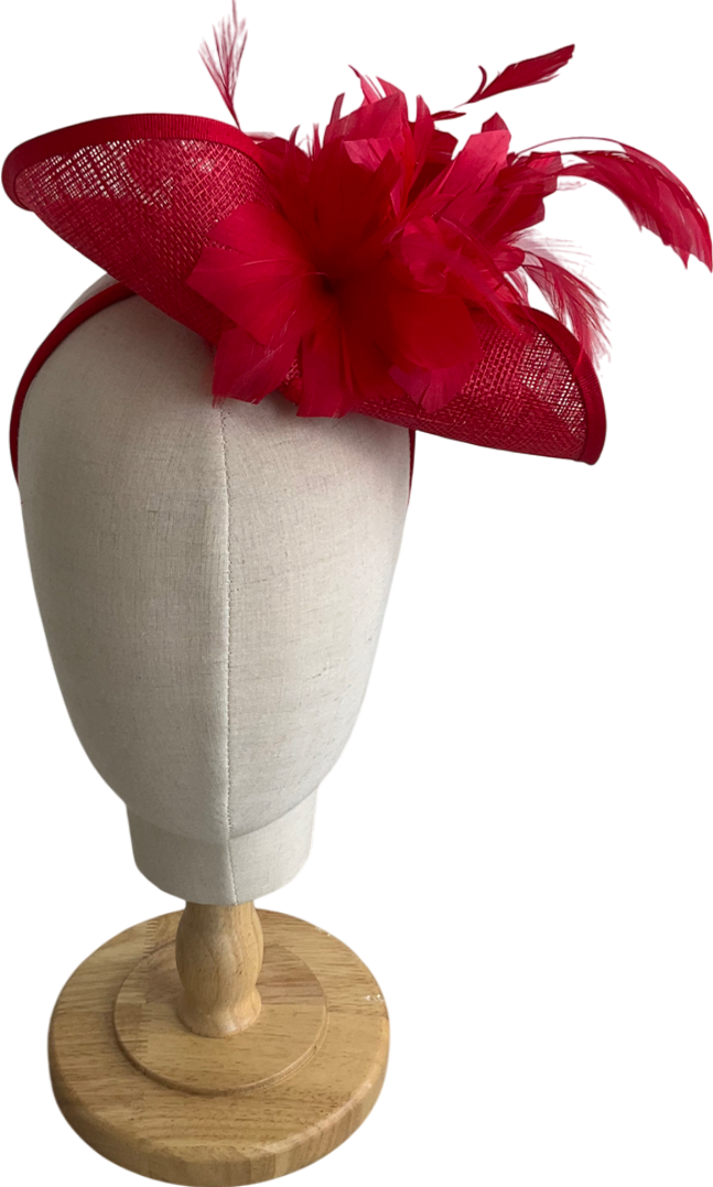 Coast Red Feather Flower Fascinator One Size