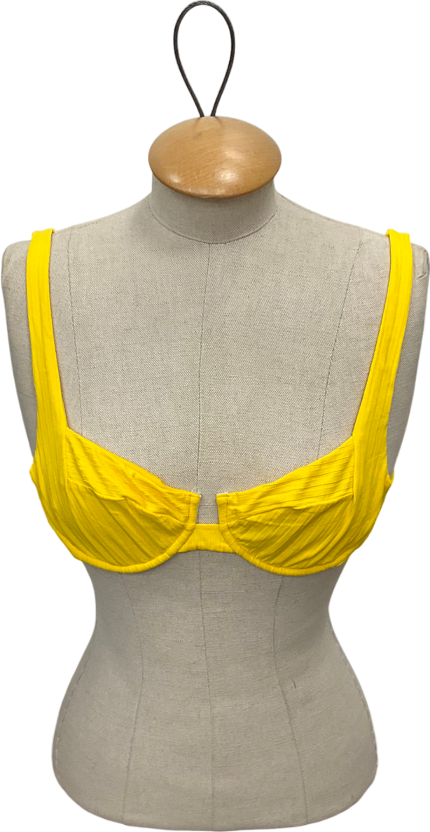 Yellow Underwired Bikini Top UK 6