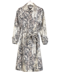 Helene Berman Grey Snake-printed Trench Coat UK 10