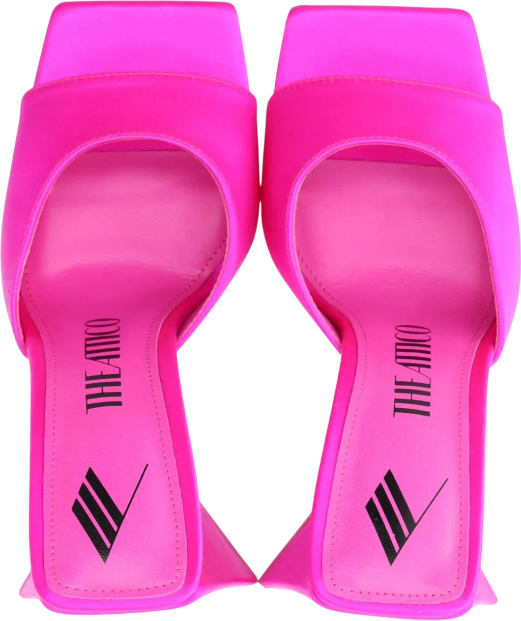 THE ATTICO Pink Satin 85mm Devon Sandals UK 3 EU 36