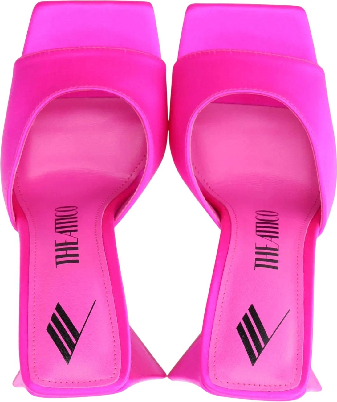 THE ATTICO Pink Satin 85mm Devon Sandals UK 3 EU 36