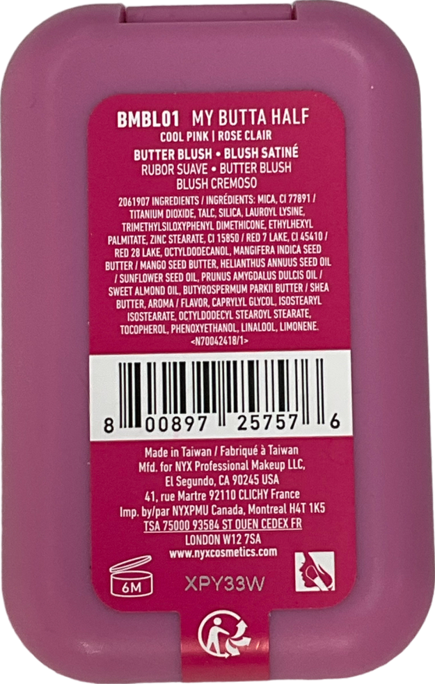 NYX Buttermelt Blush Cool Pink 5g