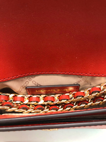 Michael Kors Red Mila Small Chain Sling Messenger Bag