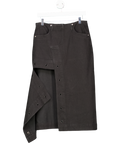 HOUSE OF SUNNY Black The Half Cut Skirt UK 8