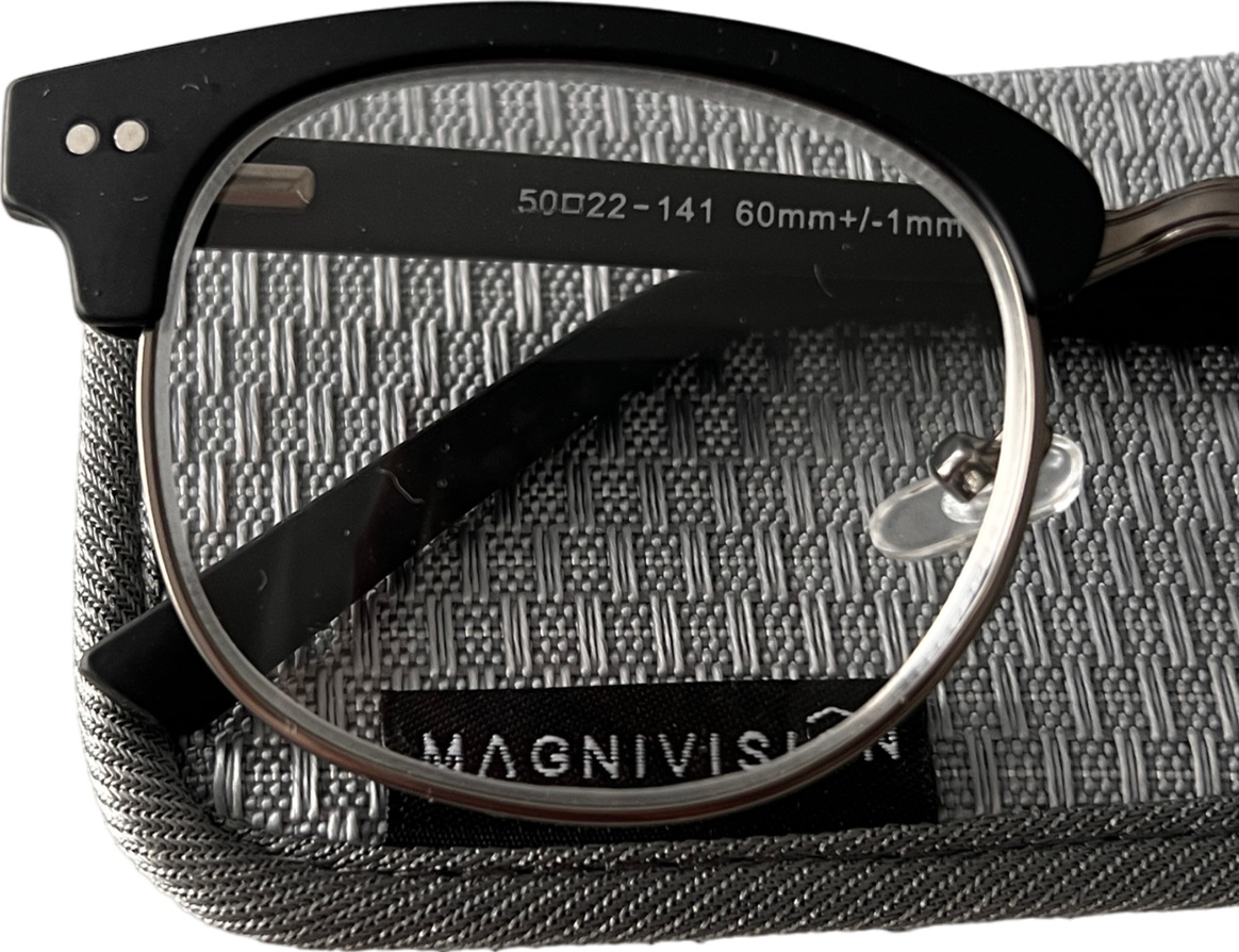 magnivision Colin Lenses Reading Glasses +2 Black