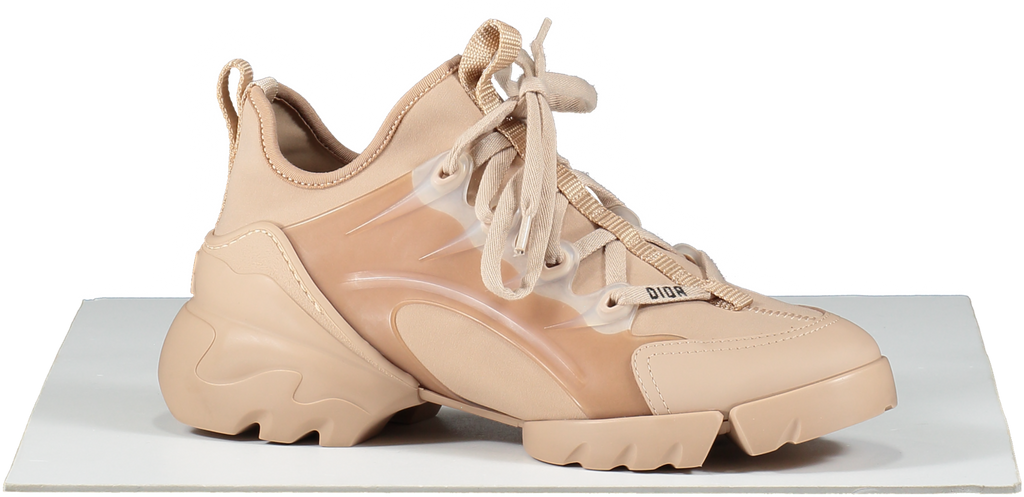 Dior D-connect Sneaker Nude Technical Fabric Trainers UK 4.5 EU 37.5 👠