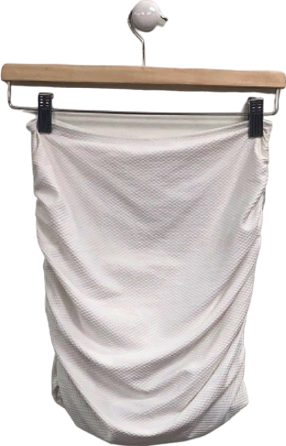 Arabella White Textured Mini Skirt UK 8