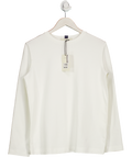 NEXT White Cotton Blend Long Sleeve T-shirt UK 8
