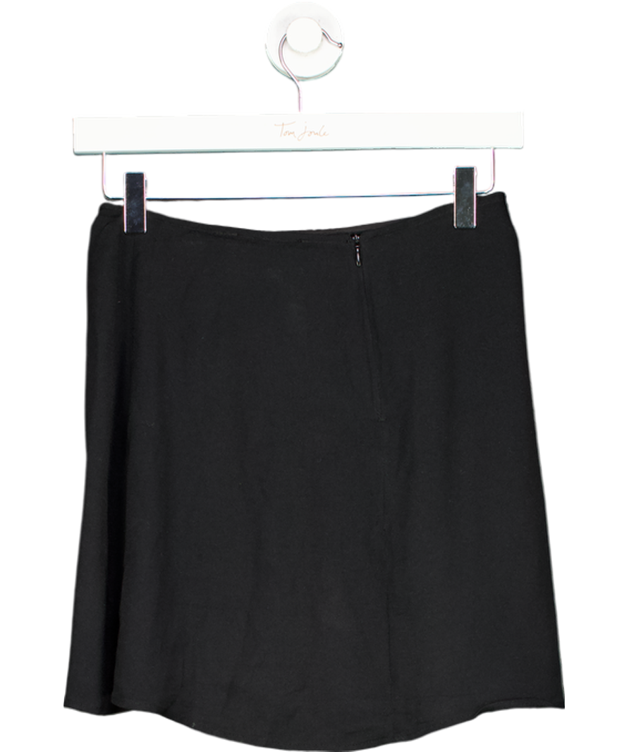 Reformation Black Flounce Mini Skirt UK 6