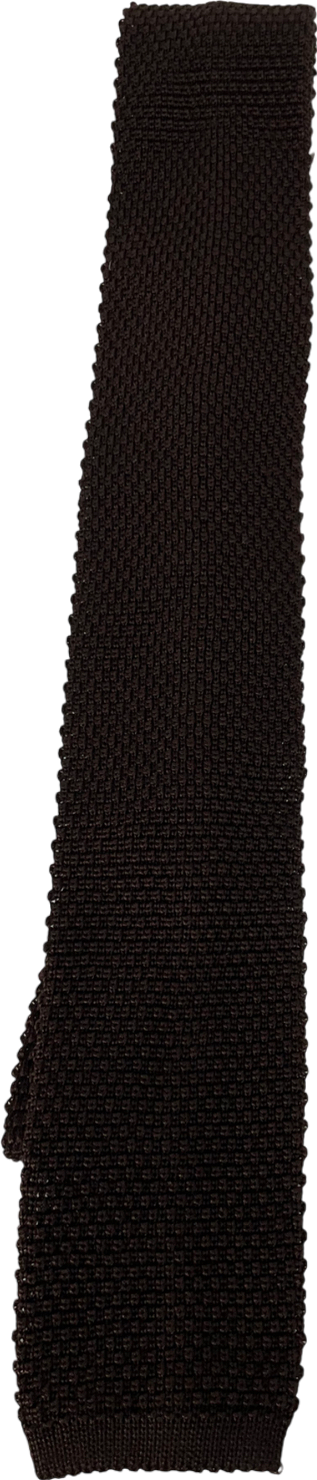 corneliani Brown Knit Silk Tie