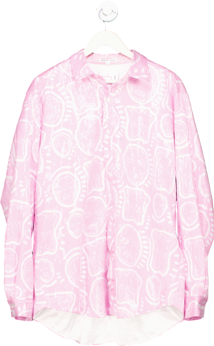 Patrick Church Pink Printed Shirt UK M