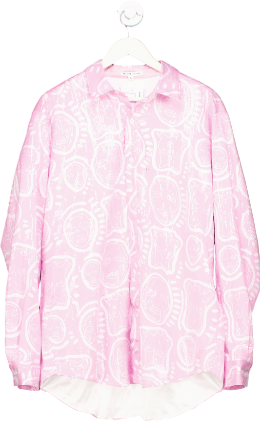 Patrick Church Pink Printed Shirt UK M