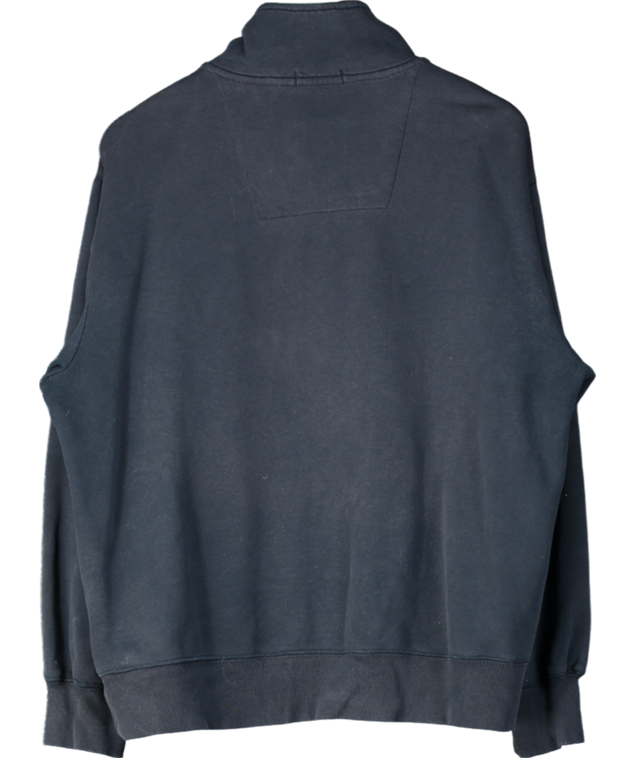 Nautica Blue Quarter Zip Sweatshirt UK L