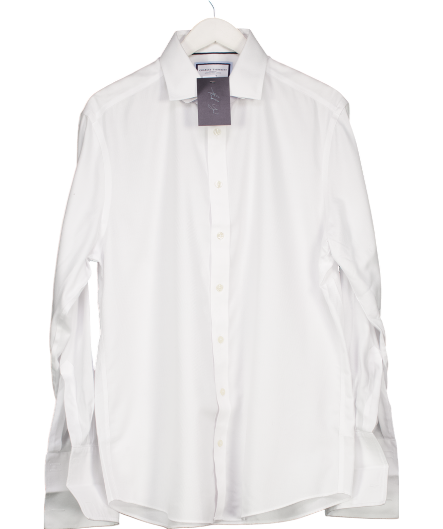 Charles tyrwhitt Non-iron Twill Shirt - White UK 42" CHEST