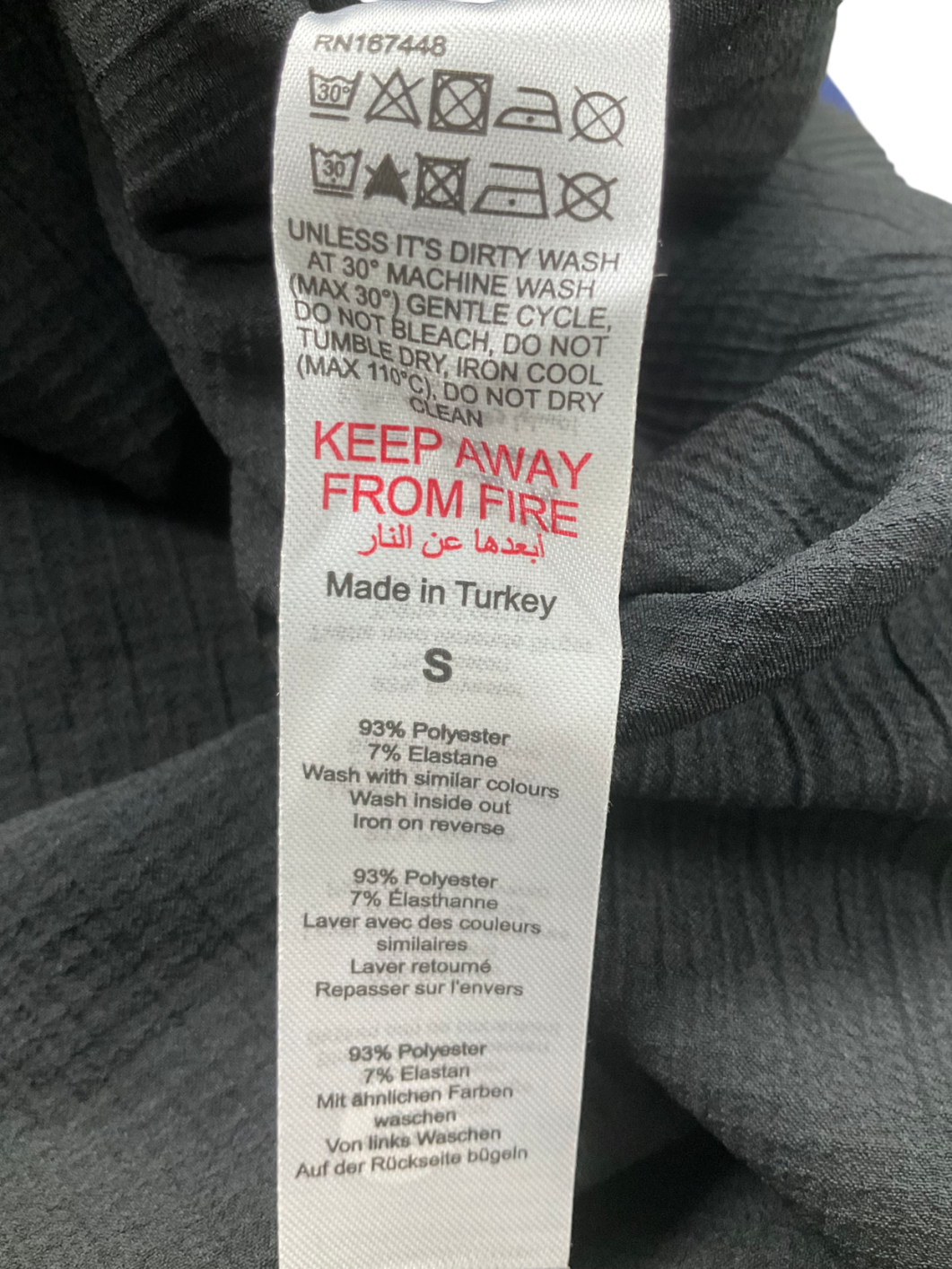 boohooMan Black Pleated Oversized Boxy Shirt UK S