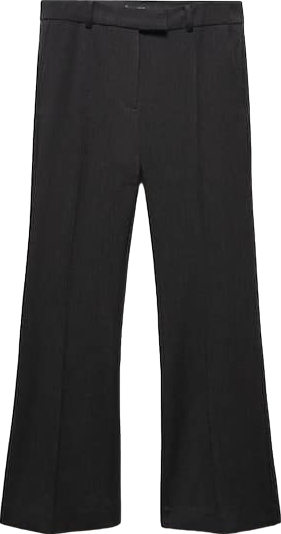 MANGO Grey Cropped Flared Trousers BNWT UK 12