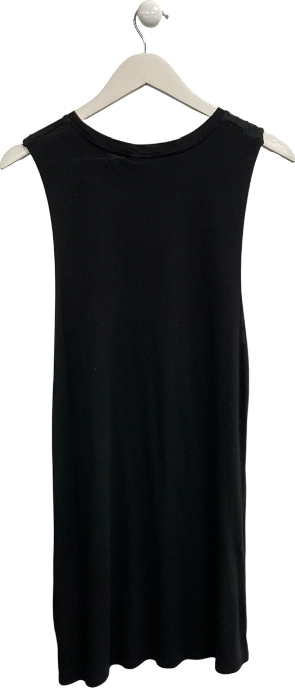 H&M Black Sleeveless Loose Jersey Dress UK S