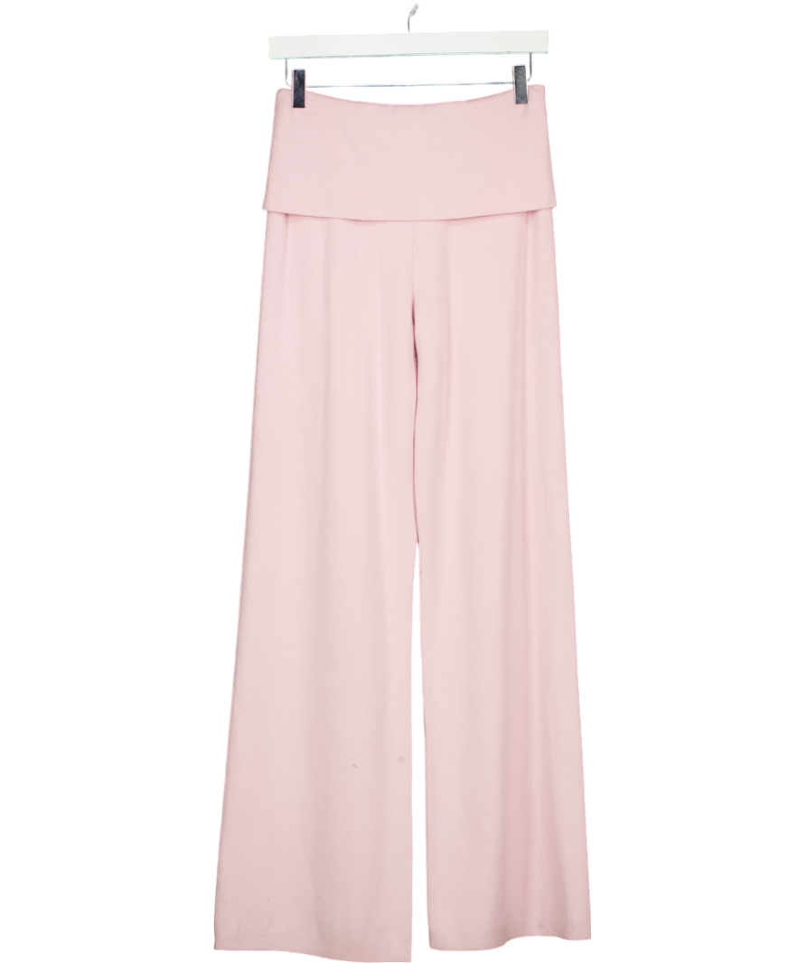 White Fox Pink Can't Find The Words Knit Trousers UK S