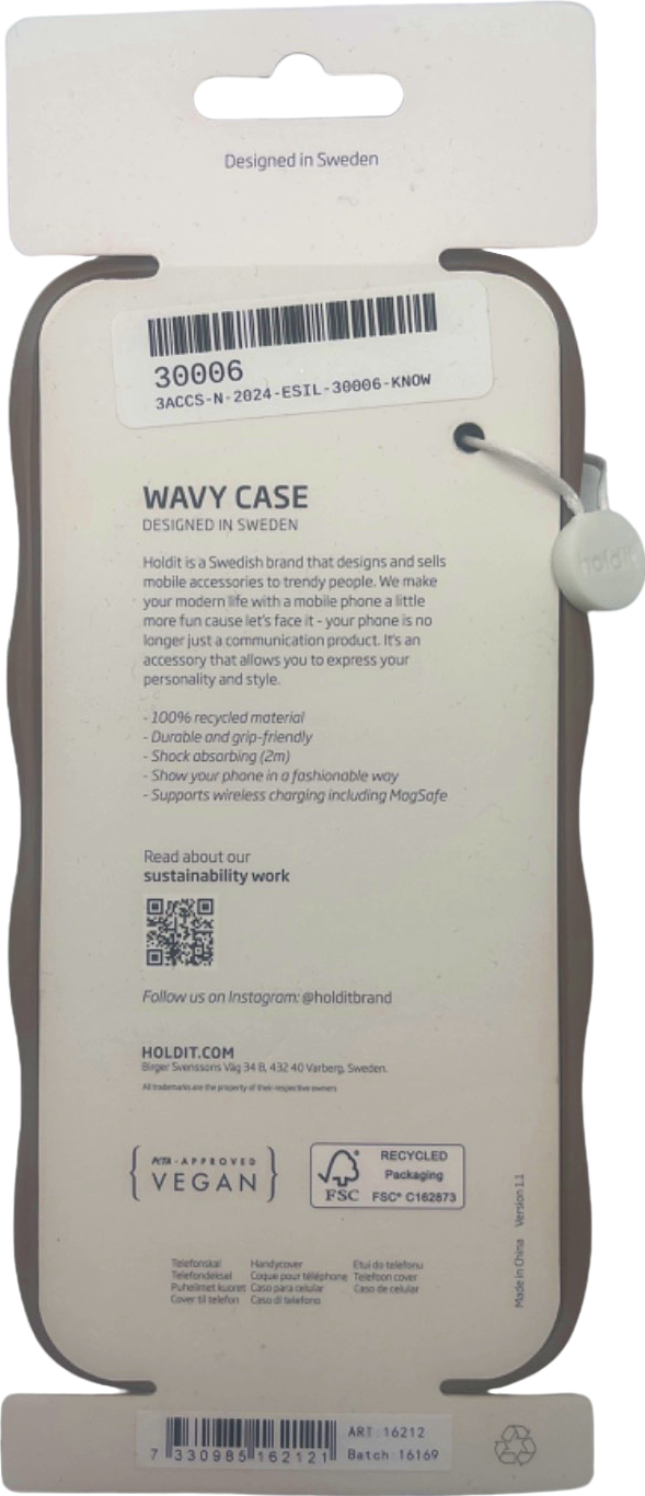 Holdit Brown Wavy Case for iPhone 14 Pro Max