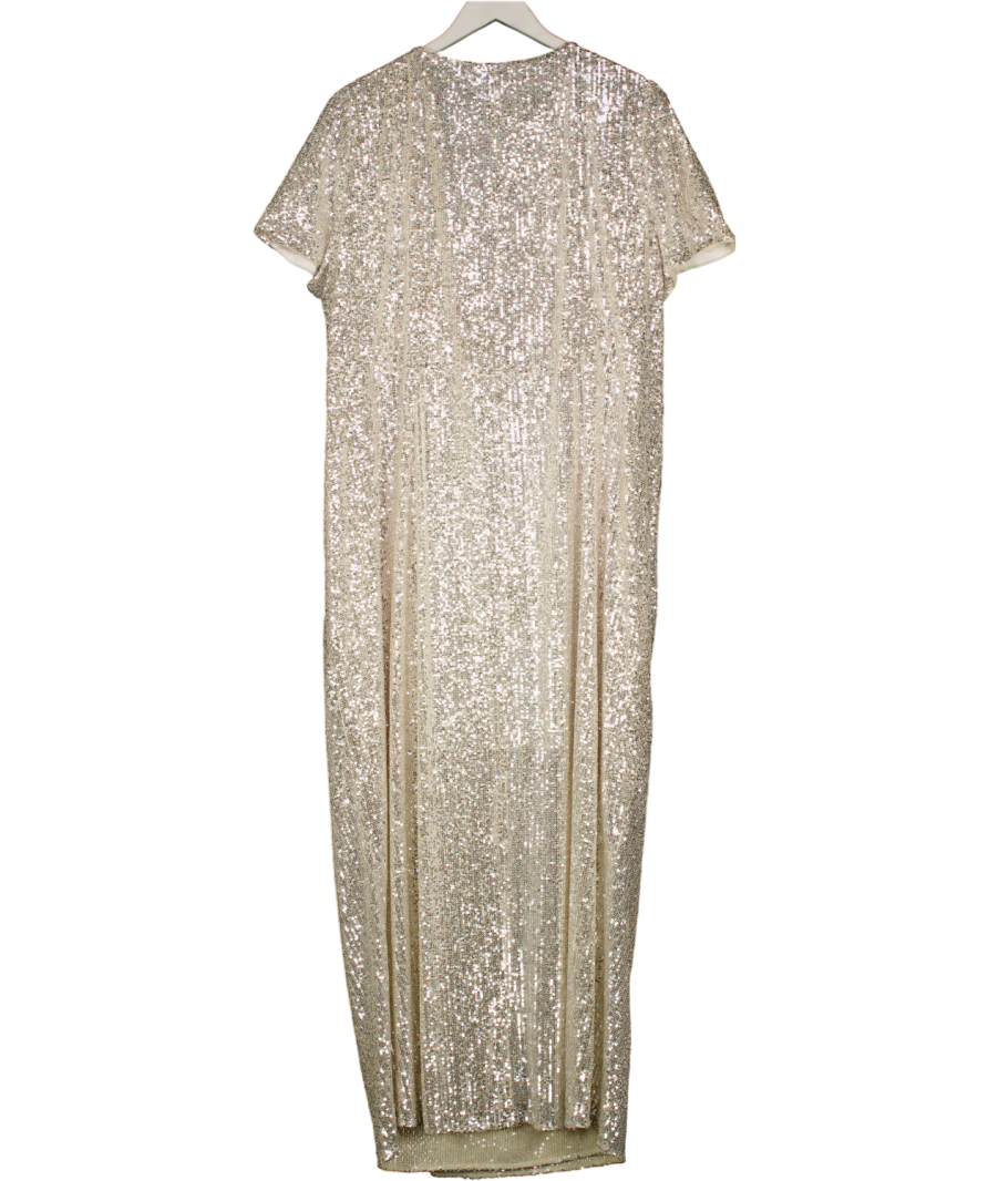 Joanna Hope Metallic Sequin Twist Front Dress UK 30