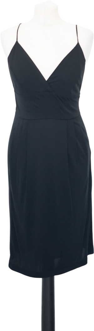 HALSTON HERITAGE Black Slinky Jersey Cami Dress UK S