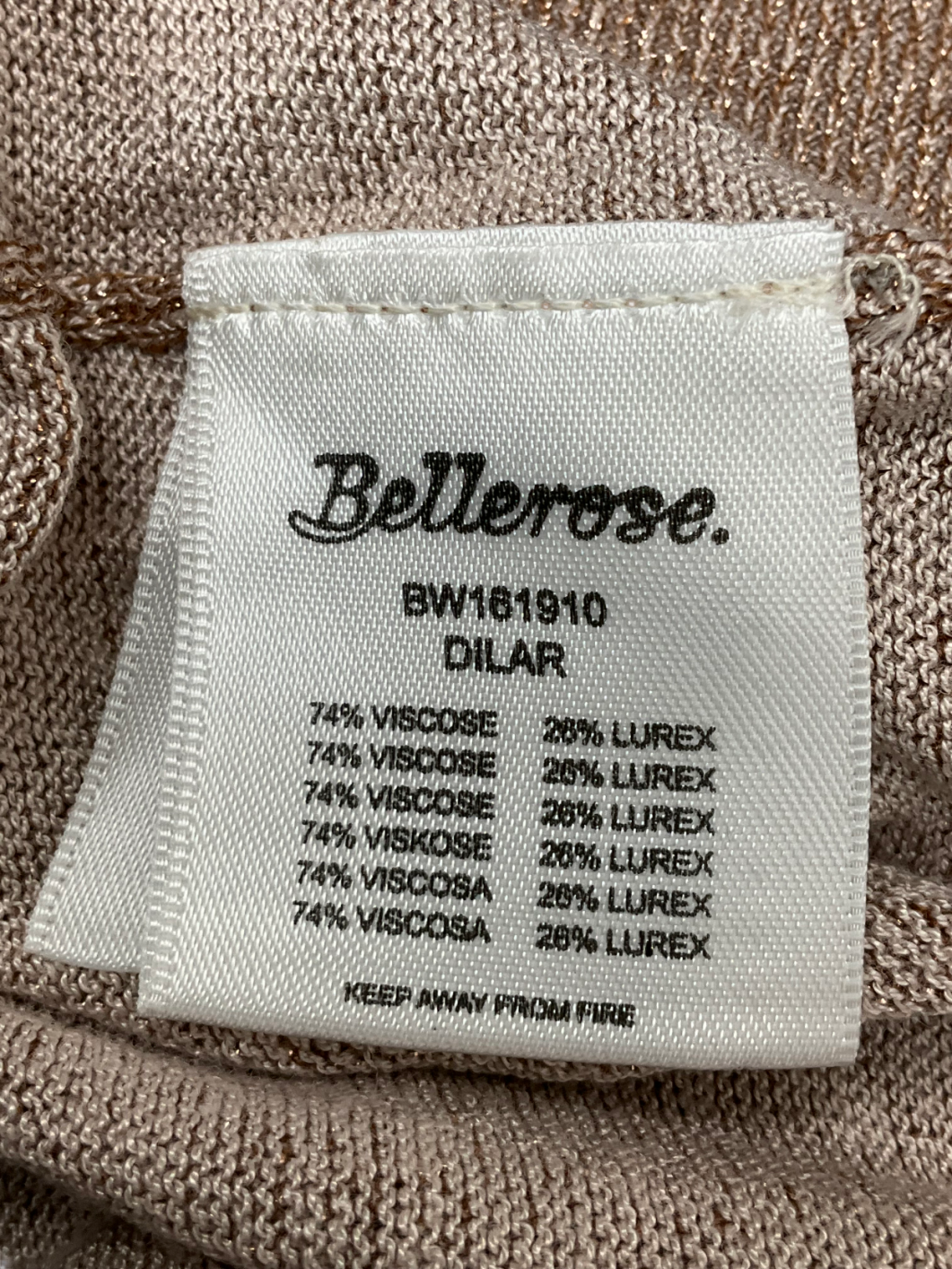 Bellerose Metallic Dilar Sparkle Zip Through Top UK XS/S