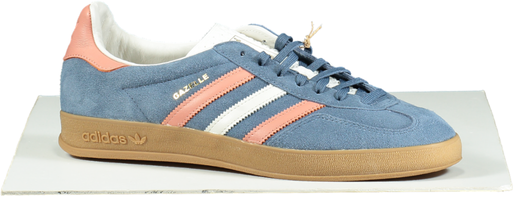 Adidas Blue and Pink Gazelle Indoor Trainers UK 10