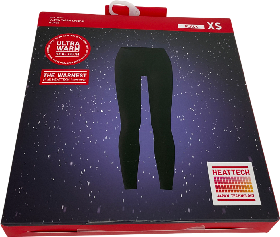 Uniqlo Black Heattech Ultra Warm Tights UK XS